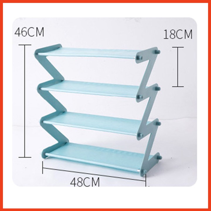 Kệ 4 tầng nhựa hình chữ Z kệ sách đa năng thông minh