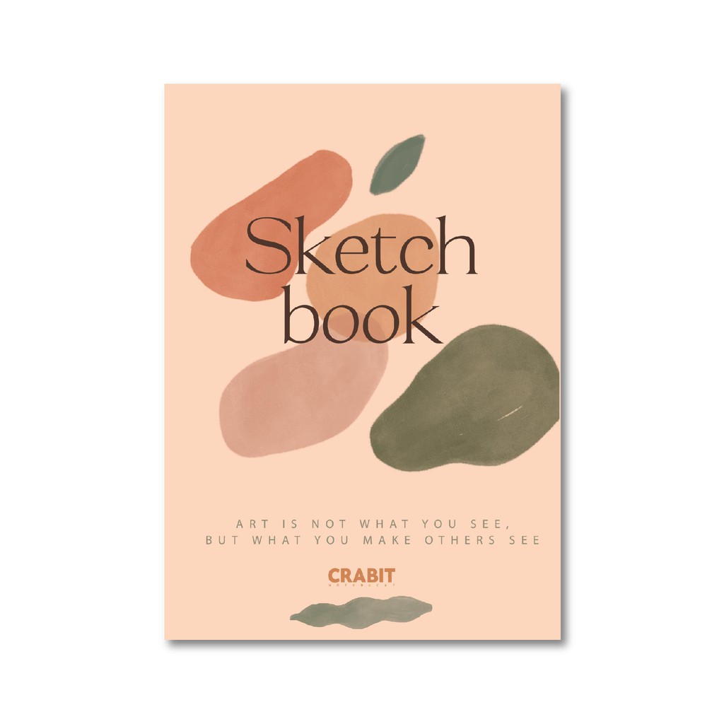 Sổ vẽ Crabit A4 - Sketchbook 200GSM - Fresh (Hồng)
