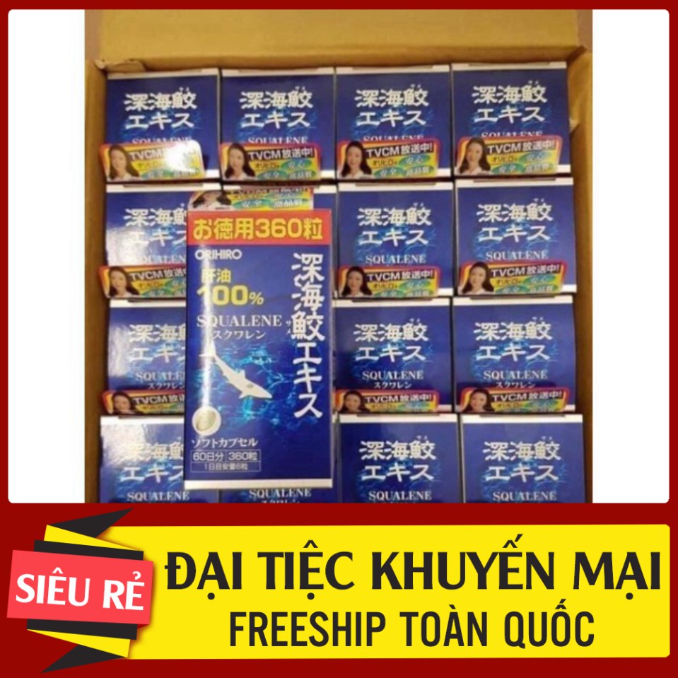 ĐẠI TIỆC Sụn vi cá mập Squalene Orihiro Nhật Bản (360 viên ) ĐẠI TIỆC