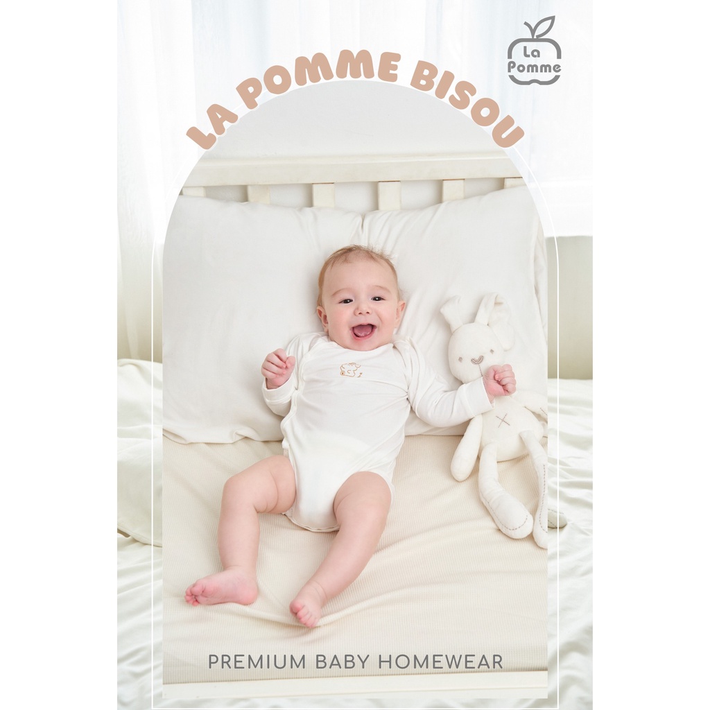 Body Chip Dài Tay La Pomme Puppy Mềm Mại Co Giãn Cho Bé