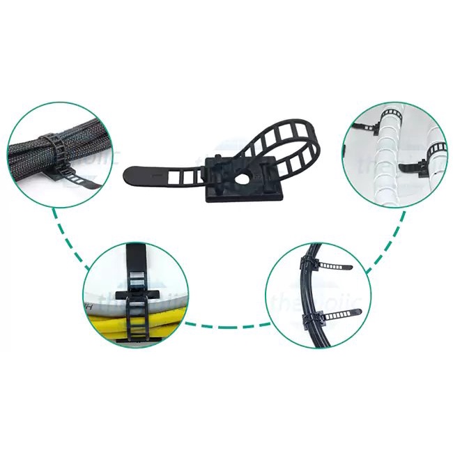 10 cái gối đỡ dây điện, kẹp dây điện, nẹp dây điện, treo dây điện, miếng dán cố định dây điện