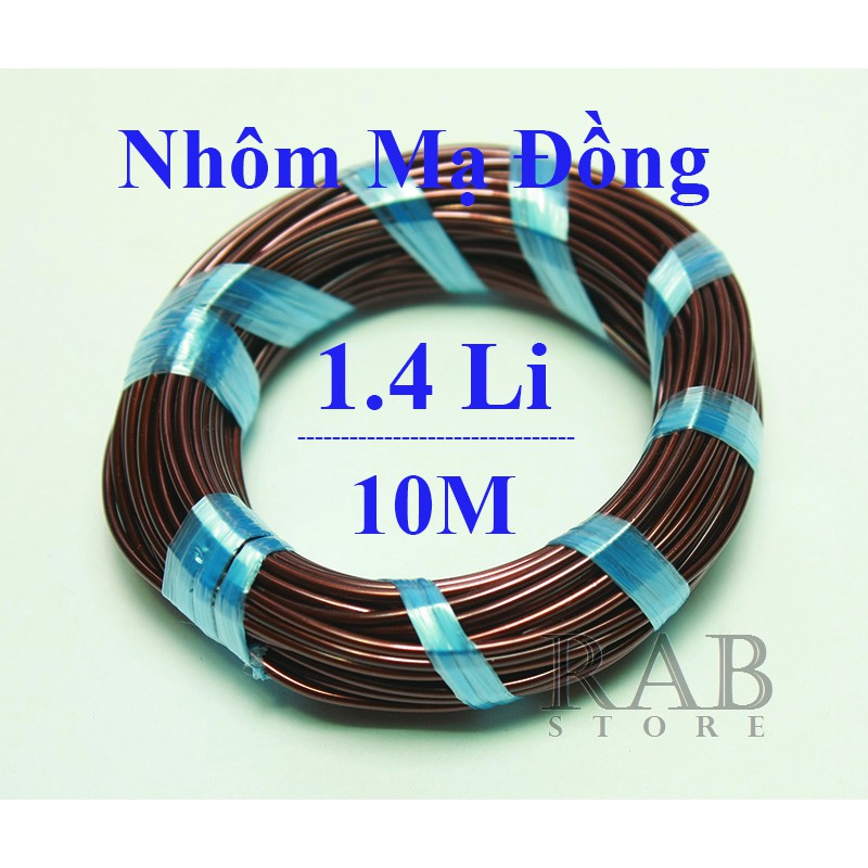 10m nhôm mạ đồng uốn kiểng, ghép lan, nhôm mạ đồng 1.4li