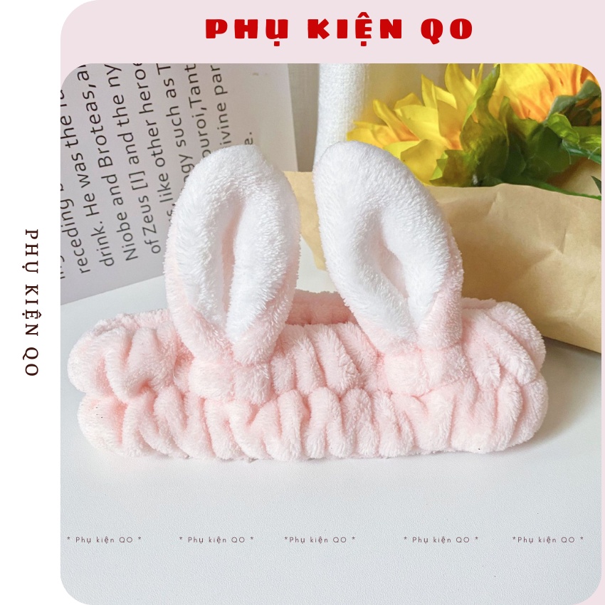 Băng đô rửa mặt tai thỏ BD05