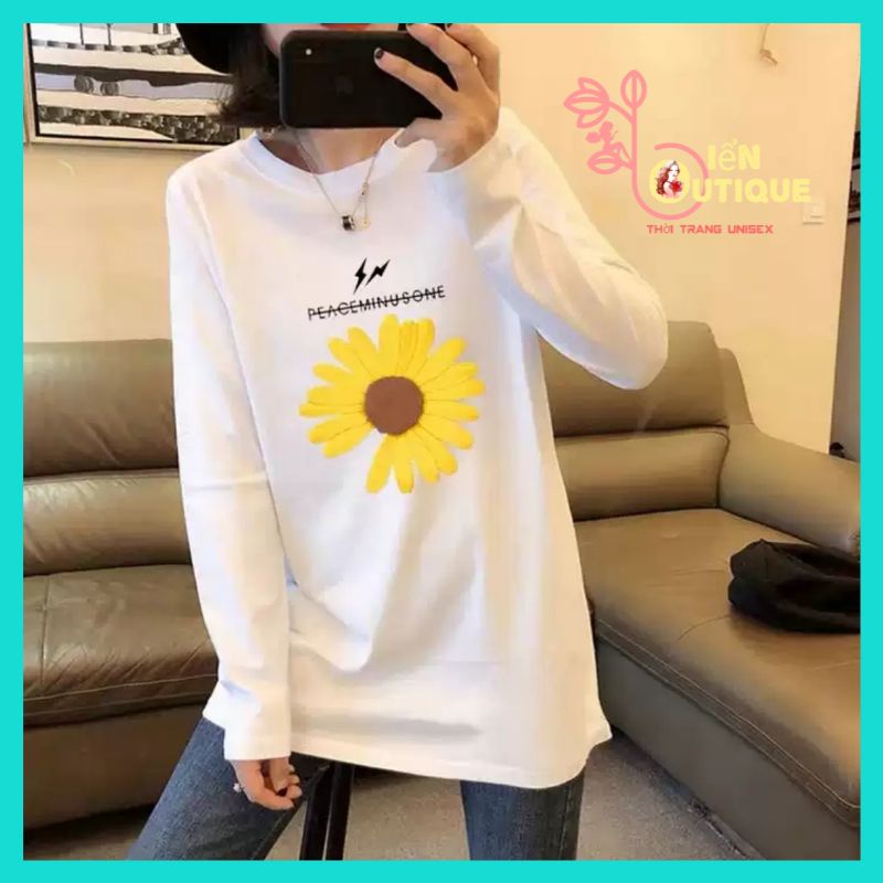 Áo Thun Tay Dài In Hình Hoa Cúc Vàng Unisex ATD19| Biển Boutique