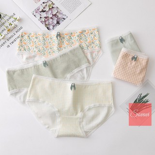 Quần lót nữ họa tiết dễ thương chất liệu cotton QLS056