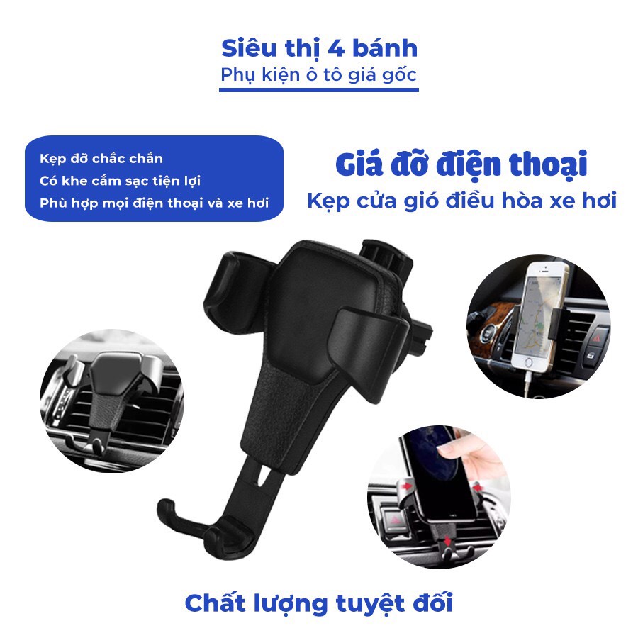 Giá Đỡ Điện Thoại Kẹp Cửa Gió Ô tô xe hơi gắn cửa gió điều hòa, kẹp điện thoại ô tô cực kì chắc chắn