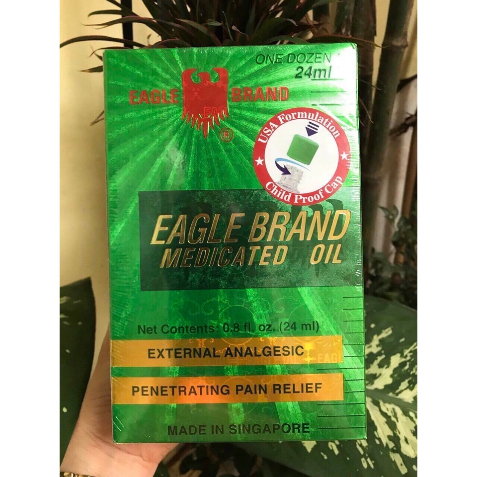 Dầu Gió Xanh Của Mỹ 24ml EAGLE BRAND MEDICATED OIL - Nhập Khẩu Mỹ