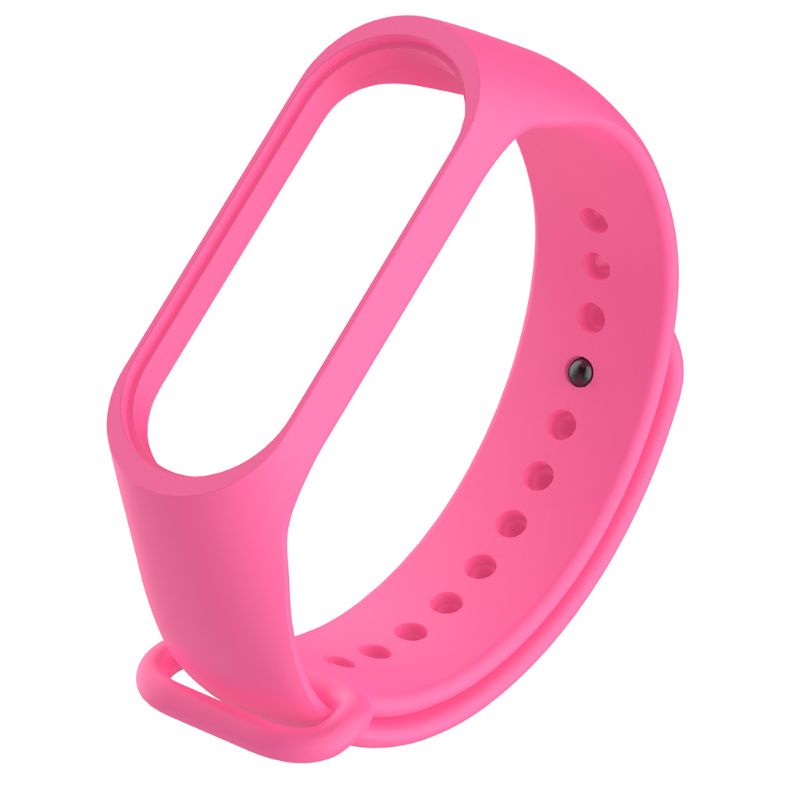 Dây đeo thay thế chất liệu silicon màu trơn cho Xiaomi Mi Band 4 3