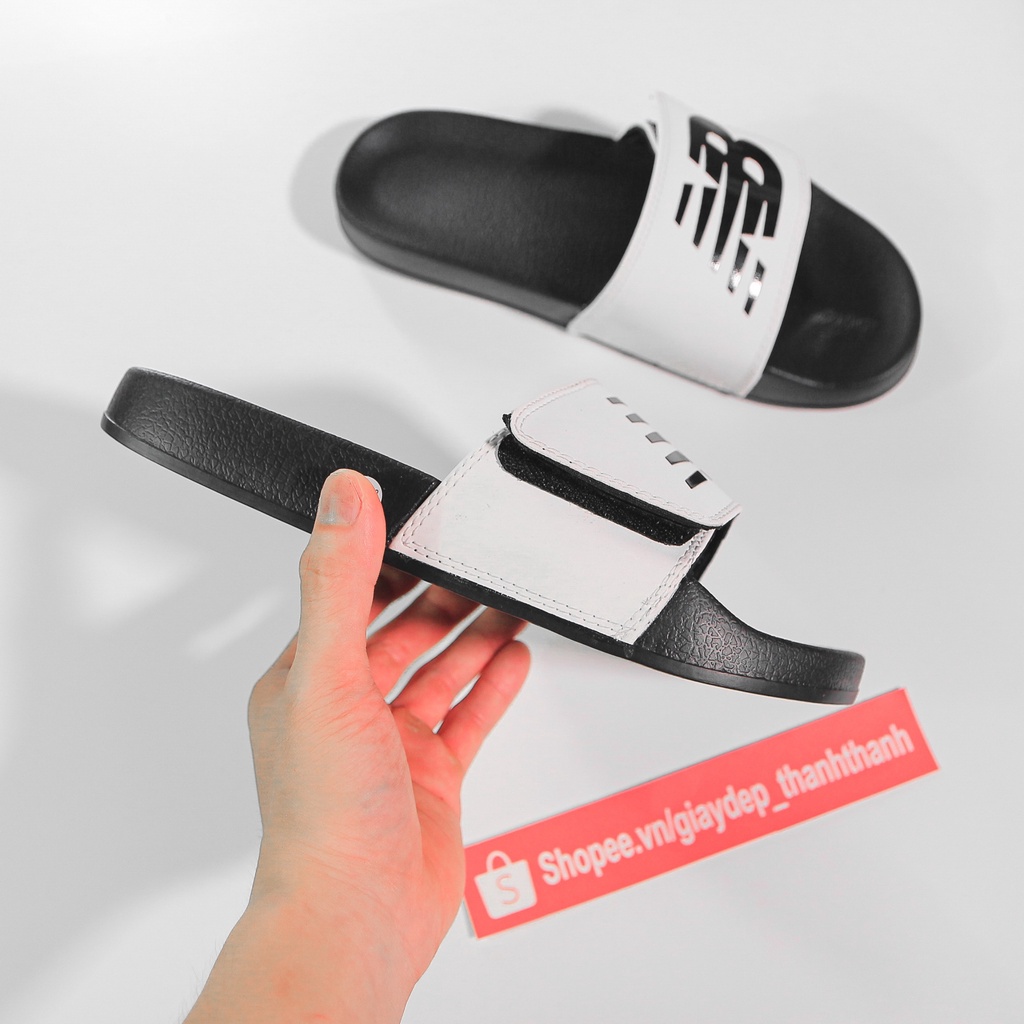 Dép Newbalance NB quai ngang đen trắng