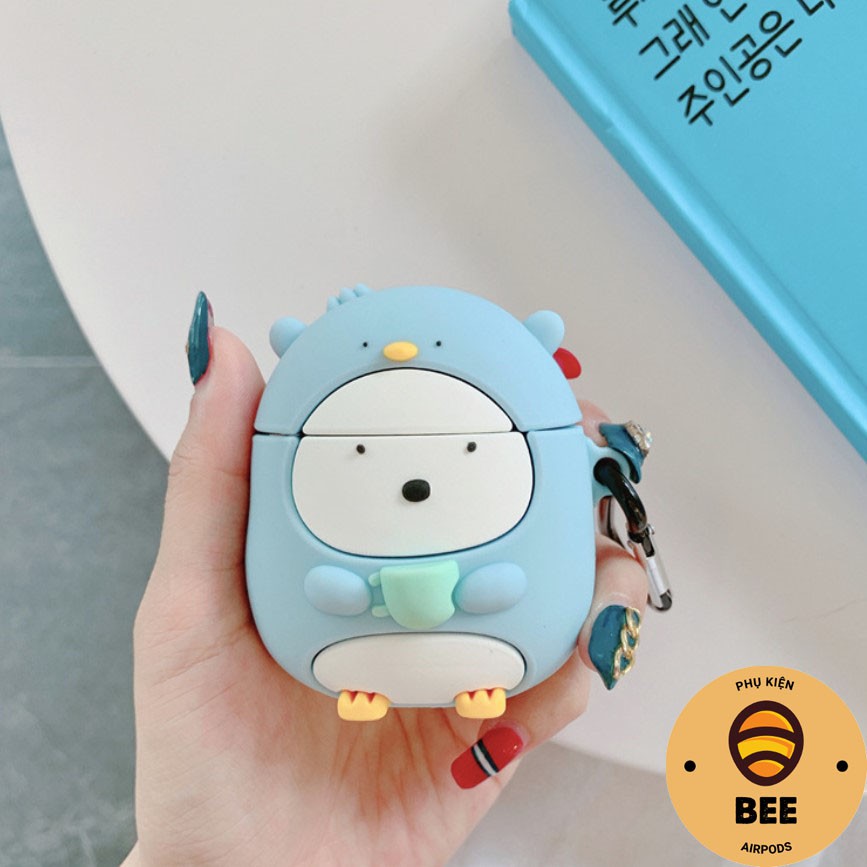 Case Airpod 1 2 Pro Vỏ Bọc Tai Nghe Airpods Chim Cánh Cụt Siêu Cute Chất Liệu Silicon Dẻo - BEE SHOP