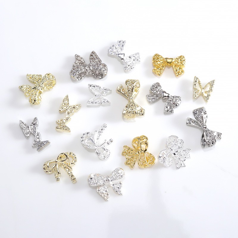 Charm Nơ Hợp Kim Đính Móng  Mã 14