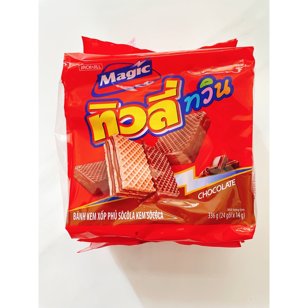 BÁNH XỐP PHỦ SOCOLA TIVOLI THÁI LAN- TÚI 24 GÓI