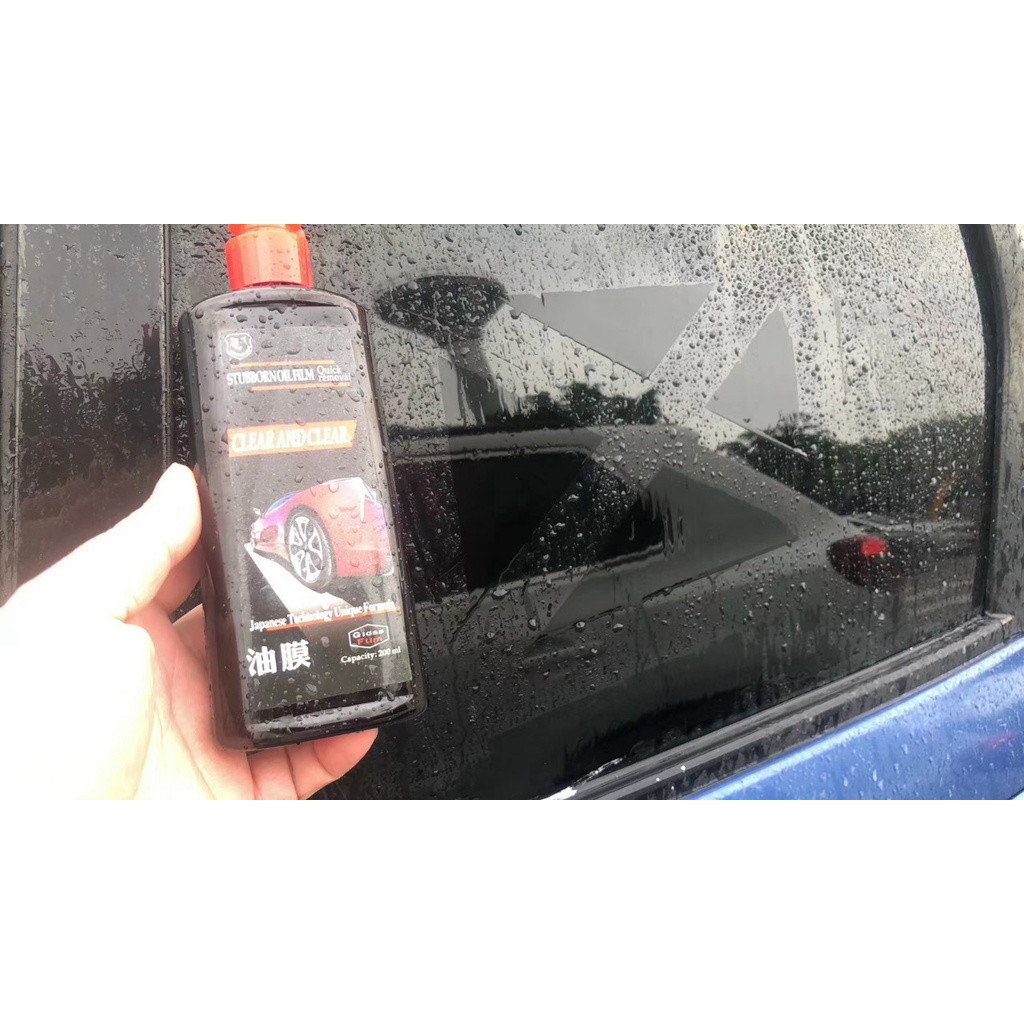 Chai tẩy Ố Kính Ô tô CLEARANDCLEAR-Tẩy Cặn Canxi- Làm Sạch Kính Xe Bị Ố Mốc,MờĐục- phủ nano(tặng kèm mút chuyên dụng)
