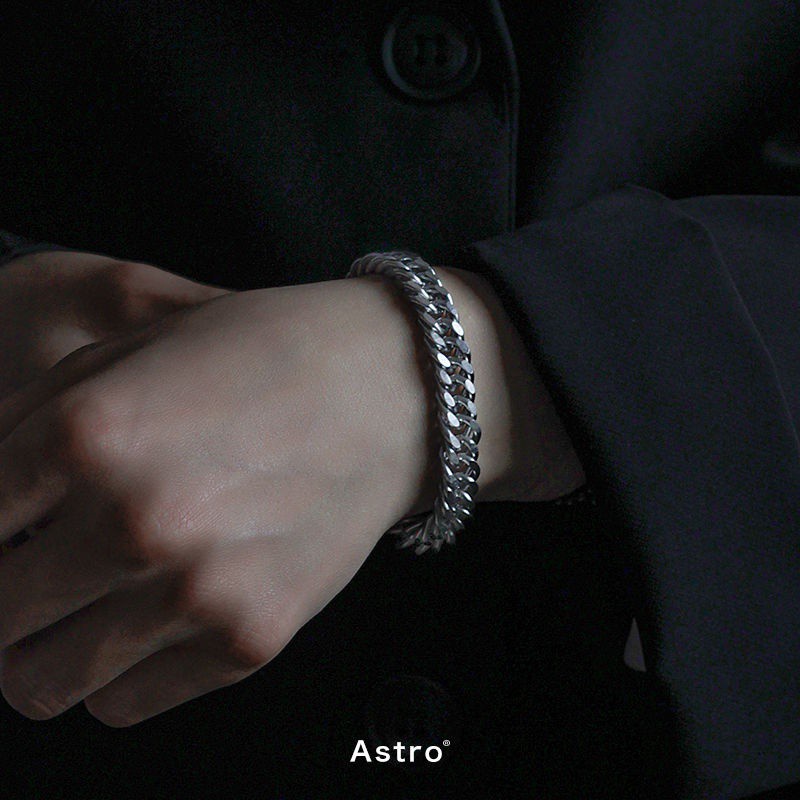 Vòng Tay Thép Titan Phong Cách Hip Hop Đơn Giản Thời Trang Cho Cặp Đôi
