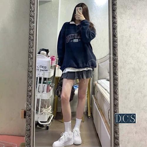 Áo Nỉ Sweater Nữ Form Rộng Tay Bồng Unisex, Áo Nỉ Cổ Cao Polo FORUYFES 1998 In Chữ Siêu Đẹp Xưởng May DCS Mã