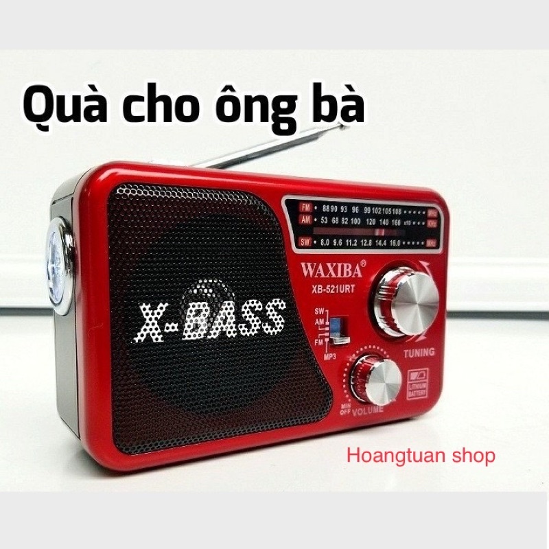 [Mã ELHACE giảm 4% đơn 300K] Máy nghe nhạc kiêm đài Radio FM Waxiba XB-521URT sony.