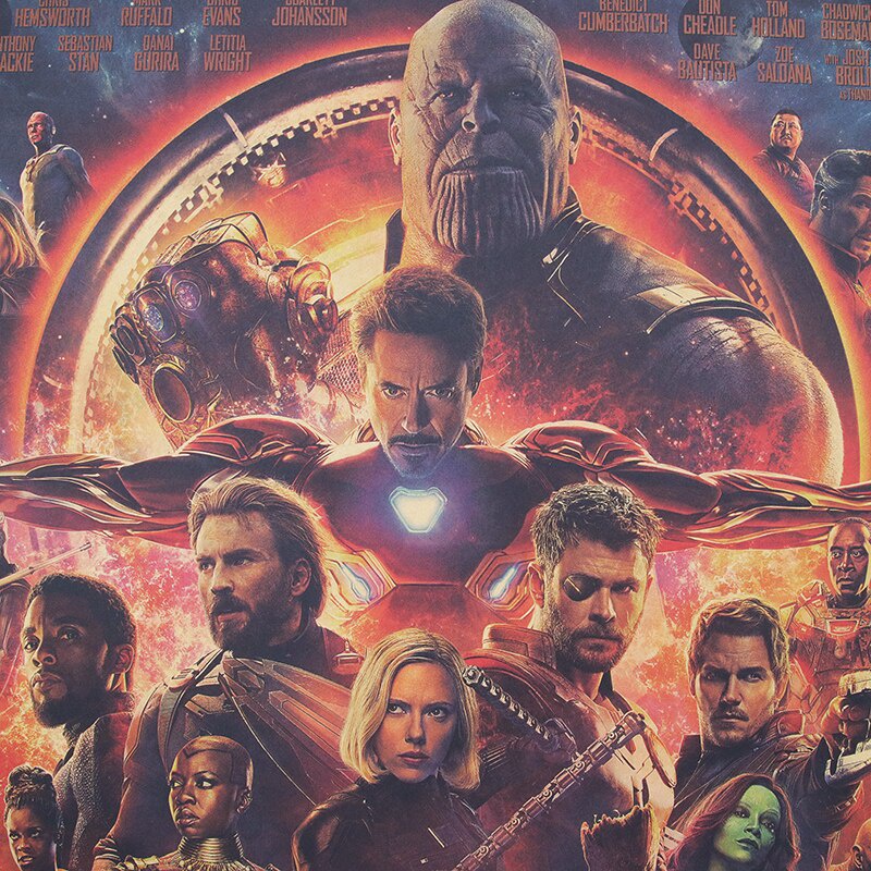 Áp Phích Hình Phim Avengers 3 Infinity War 51x35.5cm Trang Trí Quán Cà Phê/bar
