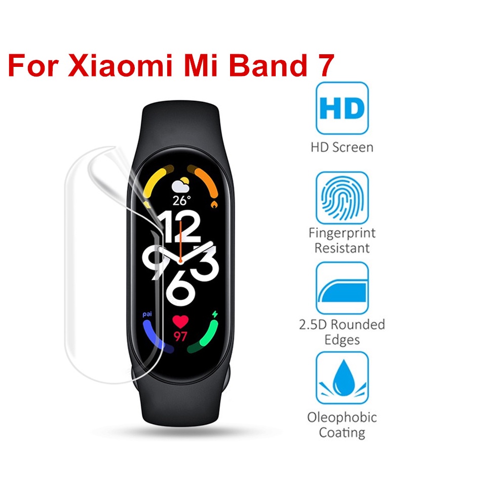 Set 2 Miếng Dán Cường Lực Bảo Vệ Màn Hình Dành Cho Xiaomi Mi Band 7 Kèm Phụ Kiện