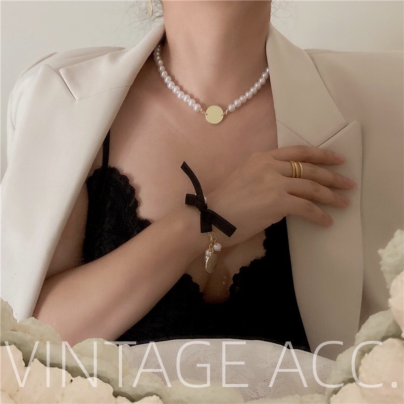 Vòng tay ngọc Pearl Vintage Style Tiệm Đồ Của Tui VT002