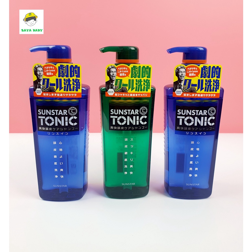 Dầu gội/ Dầu gội xả 2 trong 1 Sunstar Tonic dành cho Nam - Nhật Bản 480ml/460ml