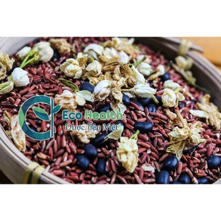 Trà gạo lứt rang, đậu đen, đậu đỏ, hoa nhài (túi zip 1kg)