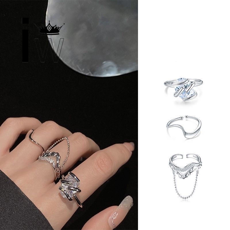 Nhẫn hợp kim đính đá zircon thời trang cho nữ