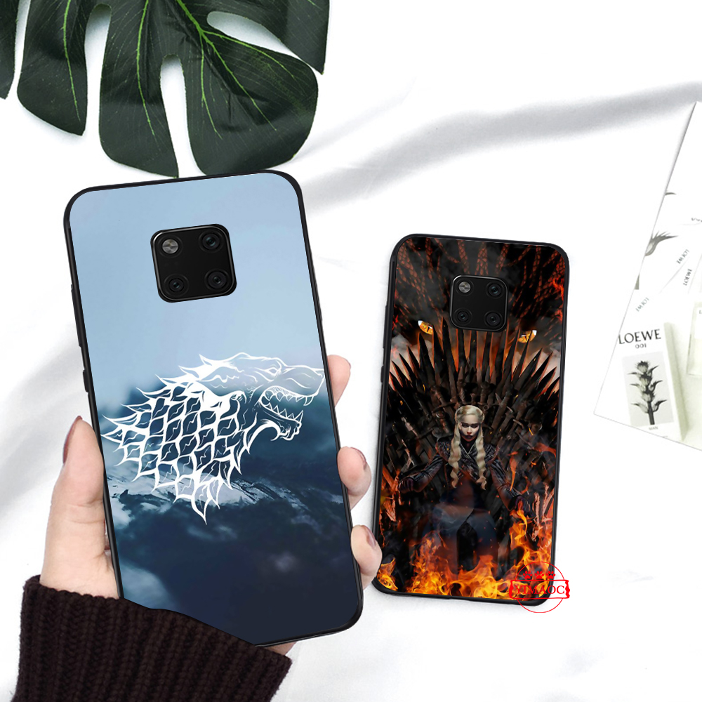 Ốp điện thoại mềm hình game of thrones tím thẩm mỹ cho Huawei Y5 2017 Y6 Prime 2018 Y7 Y9 Prime 2019 22LM