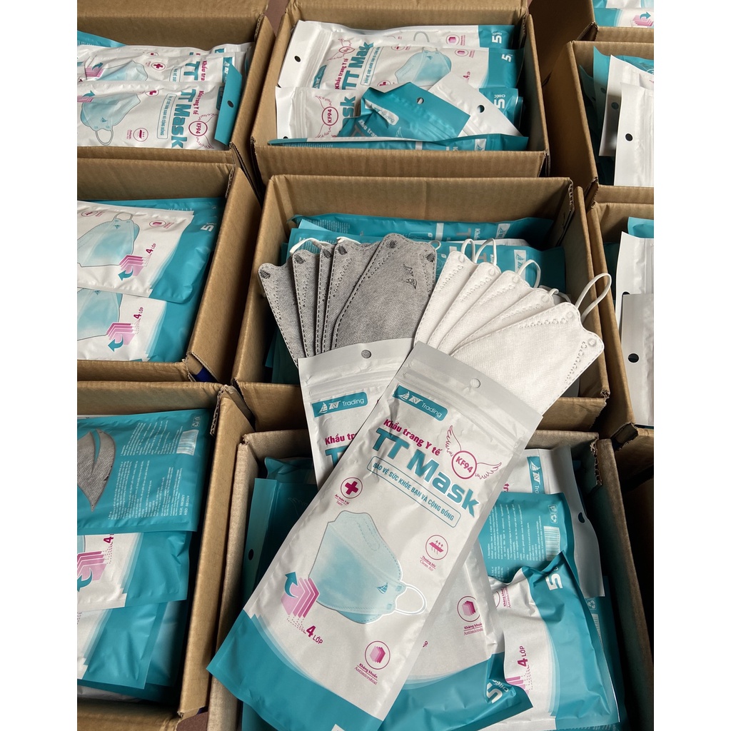 Khẩu trang y tế KF94 4D cao cấp, thiết kế thông minh, kháng khuẩn và chống bụi mịn | BigBuy360 - bigbuy360.vn