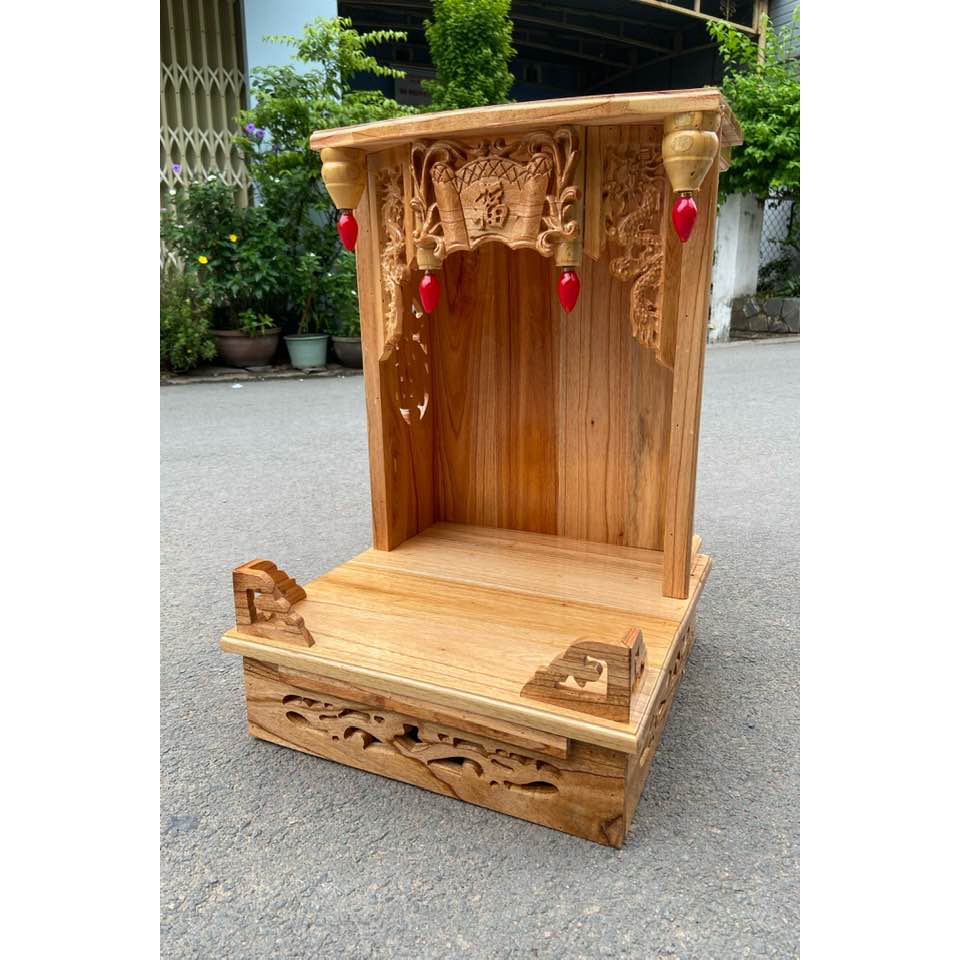 Bàn thờ thần tài ngang 42cm - Đồ Gỗ Vinh