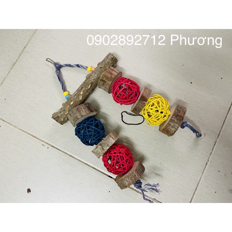 Chùm treo đồ chơi cho vẹt xám - amazon MS04