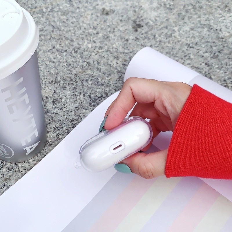 Case Airpod 1/2/Pro/3 Trong in Hình Phi Hành Gia