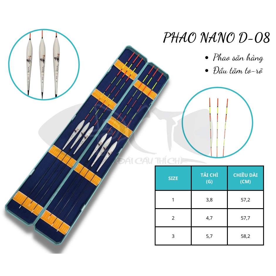 Phao Câu Cá Tăm To Nano D08 - Đài Câu Thích