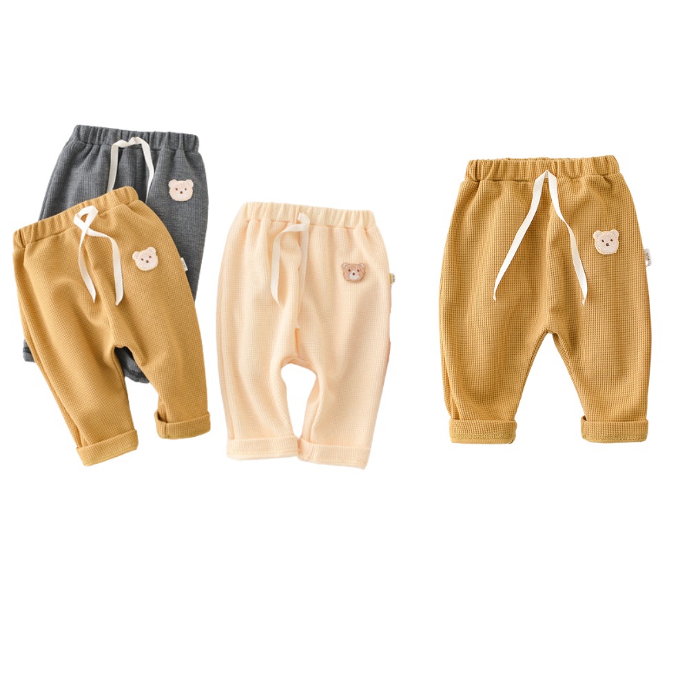 Quần dài Jogger cho bé trai bé gái vải len ô vuông sịn xò quần dài cho bé từ 7 -18kg