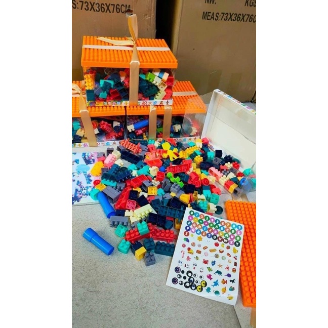 Bộ đồ chơi lego xếp hình Duplo 240 chi tiết mẫu hộp quà lắp ráp phát triển tư duy trí tuệ cho bé