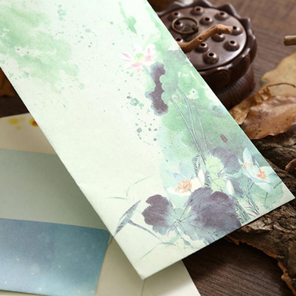 Phong Bì Bằng Giấy Viết Lời Nhắn Thiết Kế Chữ Phong Cách Trung Hoa Cổ Điển