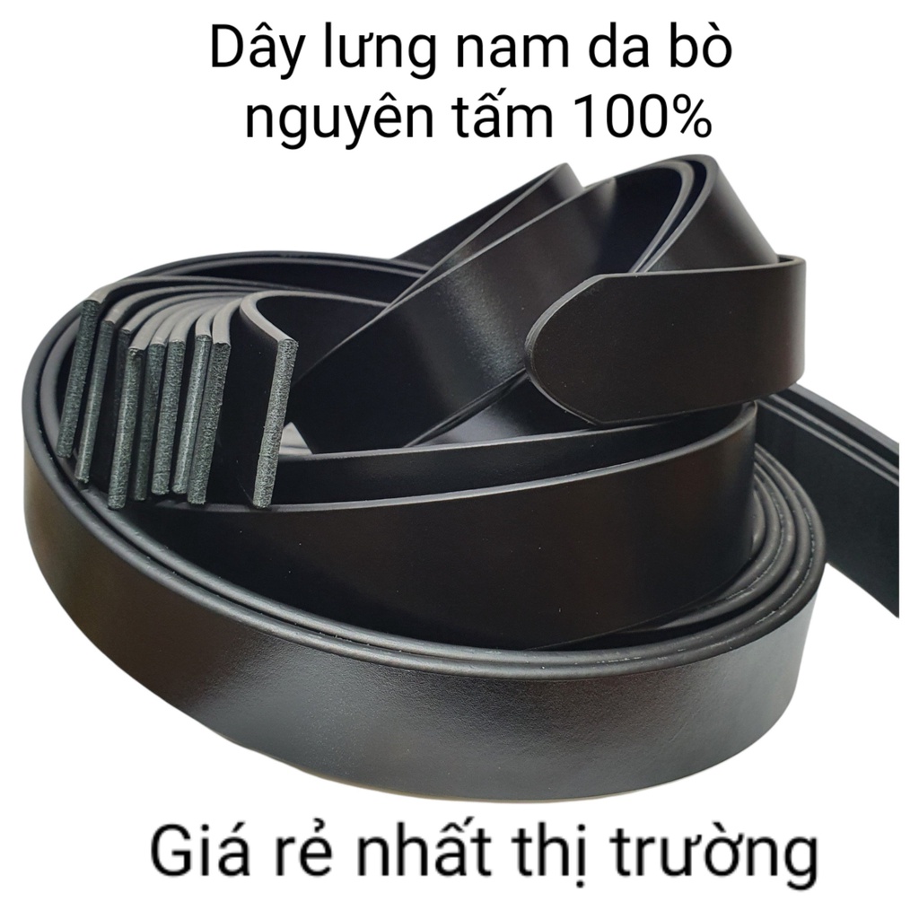 Dây Lưng Nam Da Bò Thật (Loại Tốt) Dây Bản 3.6cm Kiểu Dây Trơn dành cho khóa năn và khóa gạt