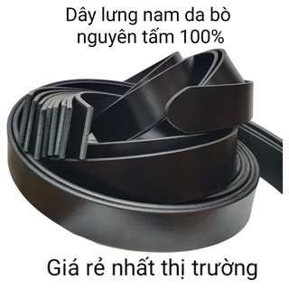 Dây Lưng Nam Da Bò Thật (Loại Tốt) Dây Bản 3.6cm Kiểu Dây Trơn dành cho khóa năn và khóa gạt