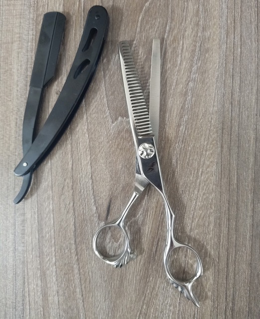 Combo cặp kéo cắt tóc FREELANDER cực chất cho ngành tóc + Tặng bao da, lược Tony&guy cao cấp