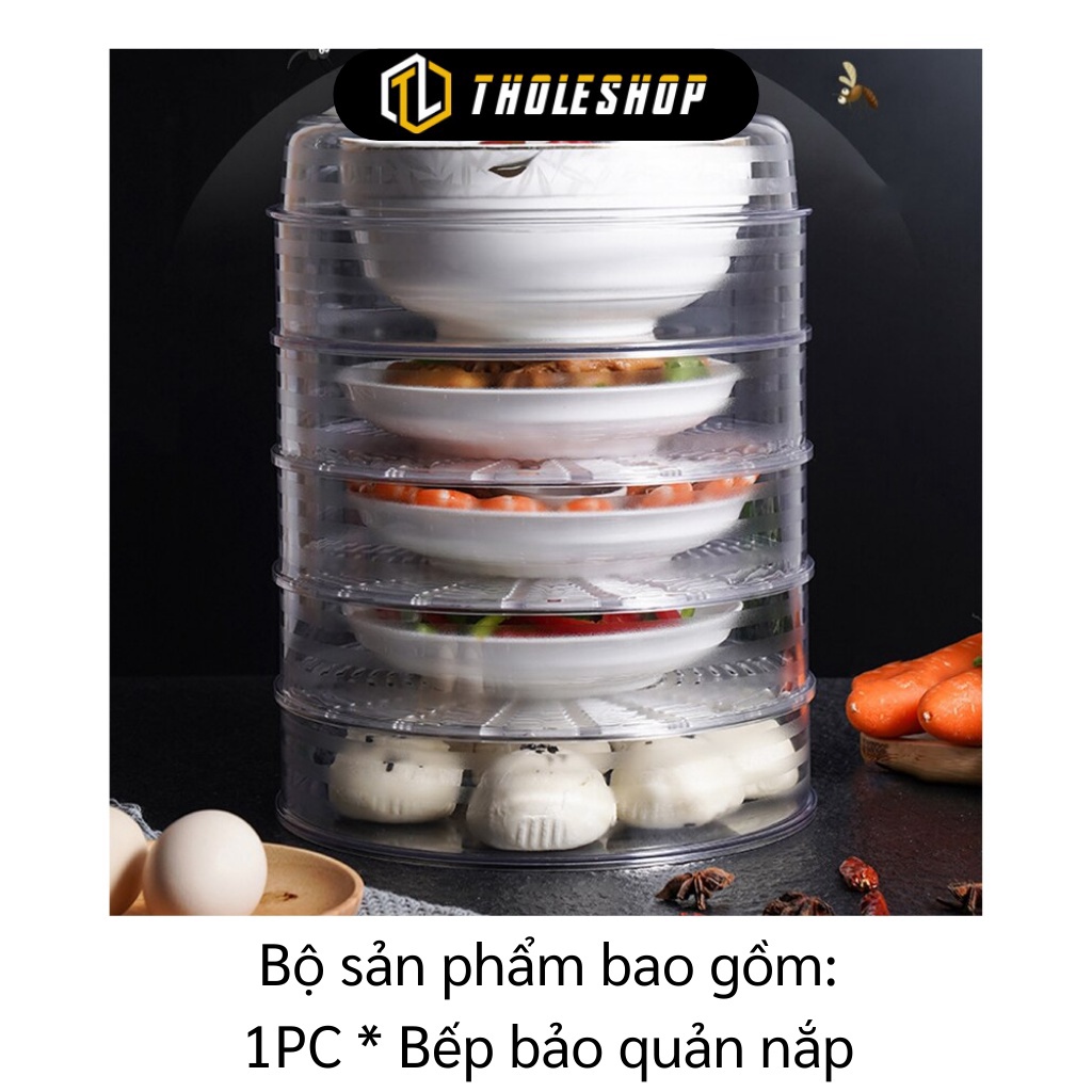 [SGD] Lồng Bàn 5 Tầng - Tháp Đậy Thức Ăn, Thực Phẩm Giữ Nhiệt Có Thể Tháo Rời Chống Bụi 9664