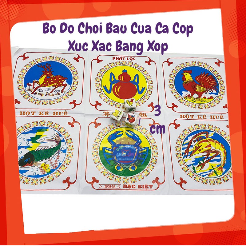 Trò chơi lắc bầu cua cá cọp xúc xắc bằng xốp - Trò chơi ngày tết