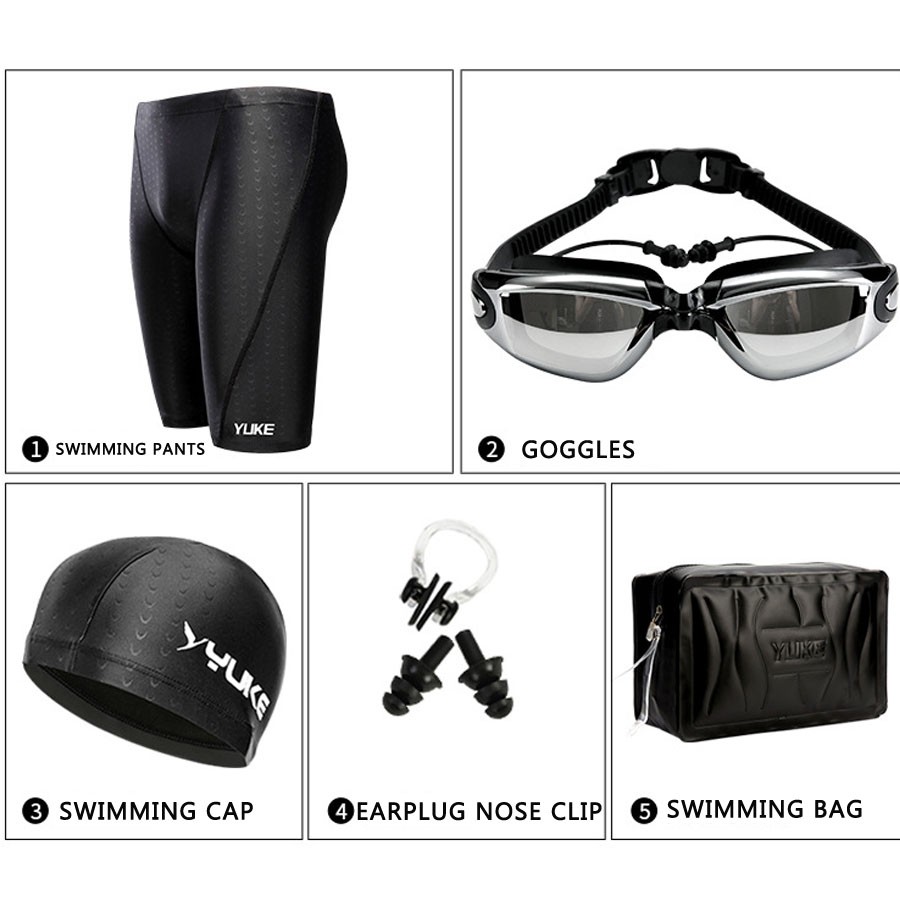 Bộ Đồ Bơi Gồm Mũ Và Kính Bơi Họa Tiết Da Cá Mập Chống Thấm Nước Nhanh Khô Dành Cho Nam | BigBuy360 - bigbuy360.vn