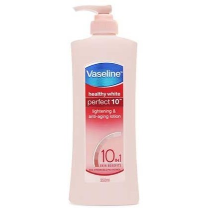 Sữa dưỡng thể trắng da Vaseline Healthy White Perfect 10 350ml- Chính Hãng