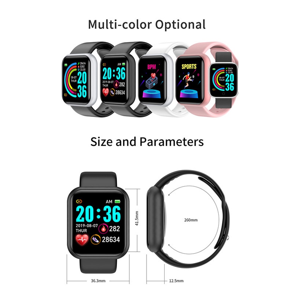 Donghonam Hồ Thông Minh D20 Đo Nhịp Tim Huyết Áp IP67 Kết Nối Bluetooth IOS Android Xiaomi Trẻ Em Y68 donghonam