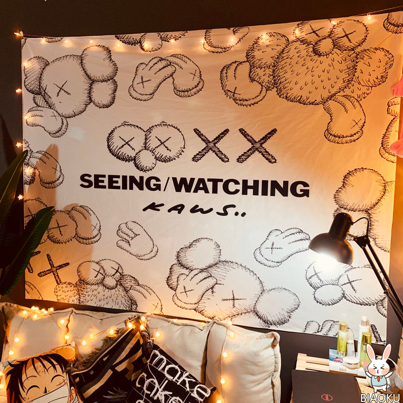 Tấm thảm treo tường trang trí in hình Kaws