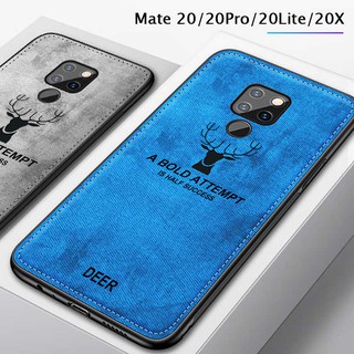 Bao da dập nổi sang trọng họa tiết nai cho Huawei Mate 20 Pro X Lite mate20pro
