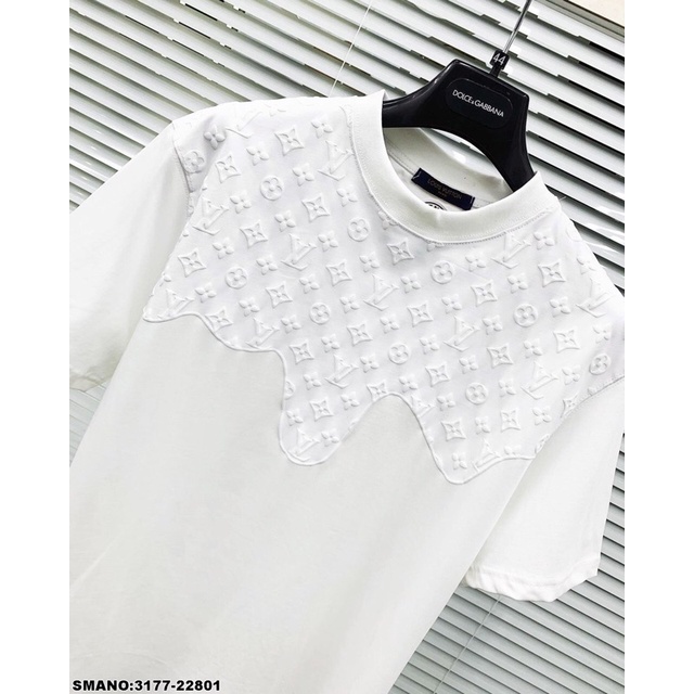 Áo phông dập nổi vân cao cấp nam nữ mặc đôi hót 2022