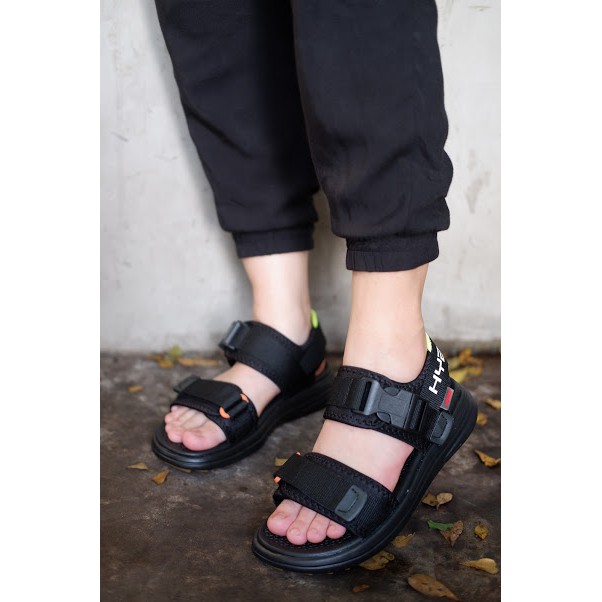 Sandal Vento Nam Nữ NB38 Màu Đen Cốm