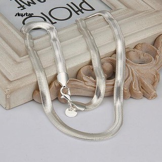 Dây chuyền mạ bạc dạng rắn 6mm