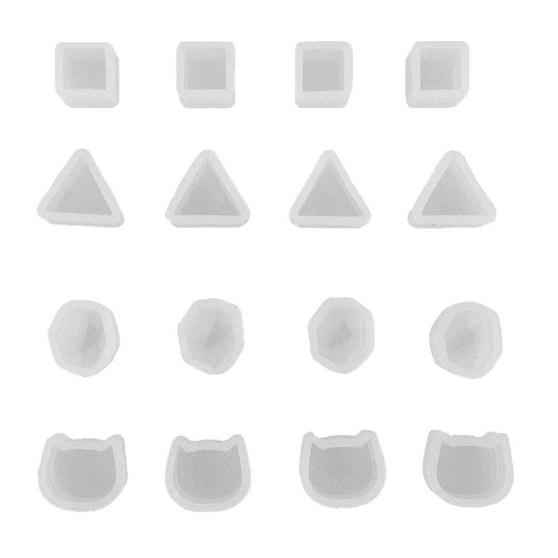 Bộ 16 khuôn silicone làm mặt vòng cổ hình mèo nhỏ xinh
