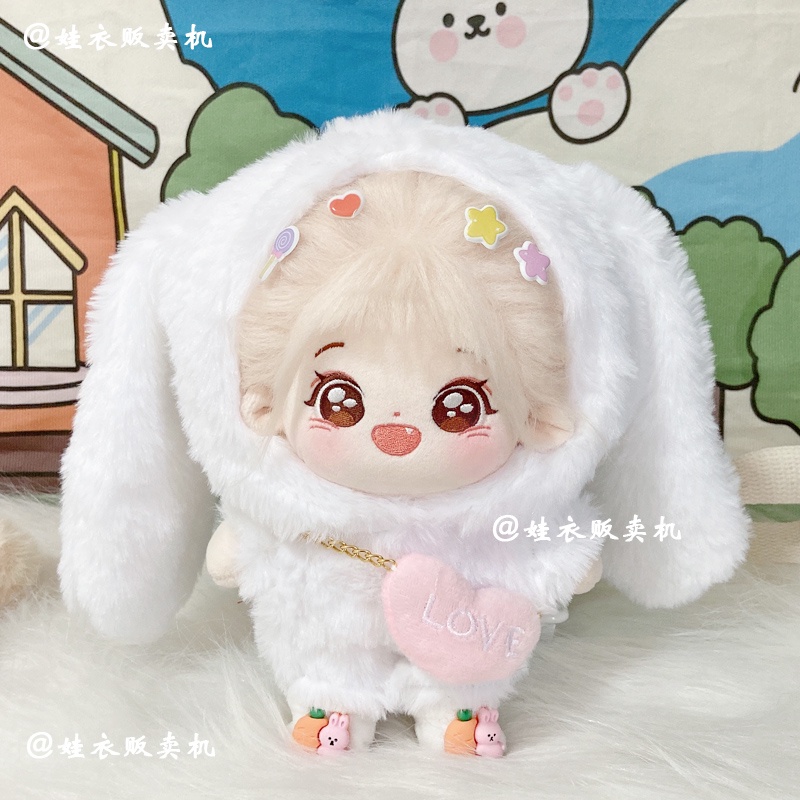 Outfit doll 20cm hình thỏ bông tai dài